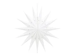 ebuy24 Lámpara Suspendida-Poinsettia Lindvallen con colgante de papel claro Ø60cm . Blanco