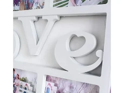 Marco Para Fotos-Portafotos múltiple Love 6 fotos 33x48x1,8 cm Blanco