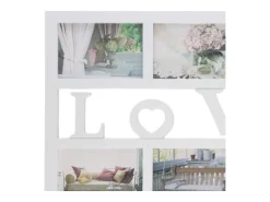 Marco Para Fotos-Portafotos múltiple Love 6 fotos 33x48x1,8 cm Blanco