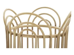 Discount Portamacetas redondo de metal y ratán bambú trenzado Panama Beige