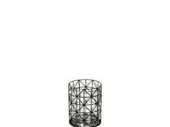 J-Line Portavelas de metal de 9x9x11 cm Negro Outlet