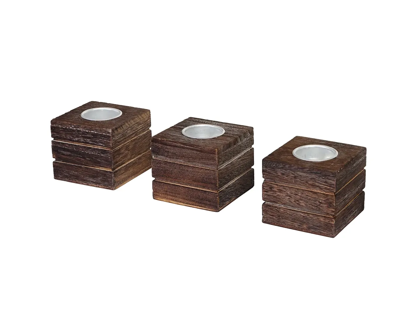 Clearance MCW Portavelas de té Tolve (set de 3), marrón Marru00f3n