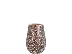 Outlet J-Line Portavelas de vidrio marrón 175x175x265cm Marru00f3n