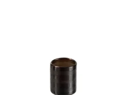 J-Line Portavelas Y Vela-Portavelas de vidrio marrón 8x8x9 cm Marru00f3n
