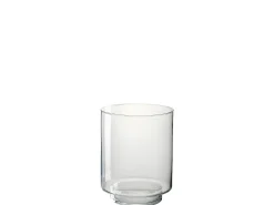 J-Line Portavelas de vidrio 18x18x23 cm Transparente Outlet