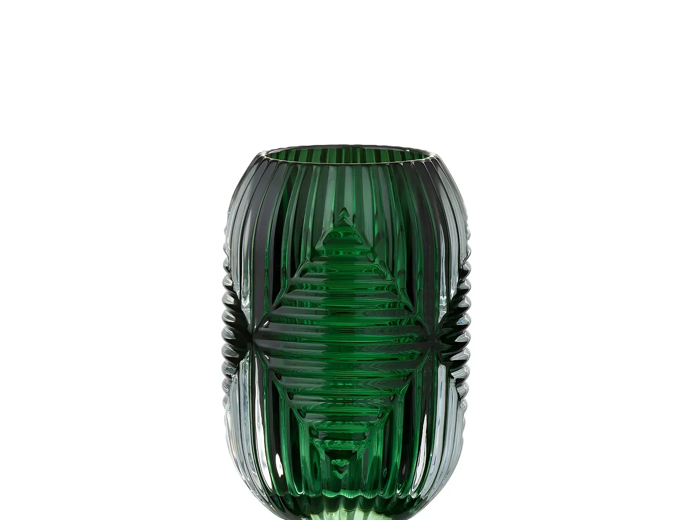 Clearance J-Line Portavelas de vidrio 9x9x13 cm Verde