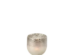 J-Line Portavelas Y Vela-Portavelas milano cristal /rosa 10 Gris