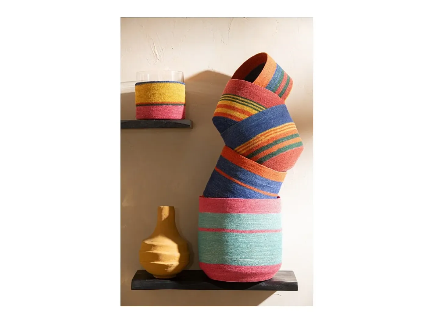 Sale J-Line Portavelas redondo de vidrio 20x20x20 cm Multicolor