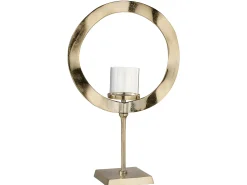 Hot J-Line Portavelas redondo pie aluminio oro Alt. 63 cm Dorado