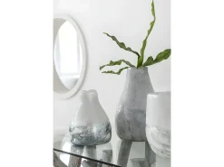 Hot J-Line Portavelas scavo cristal Alt. 22 cm Gris