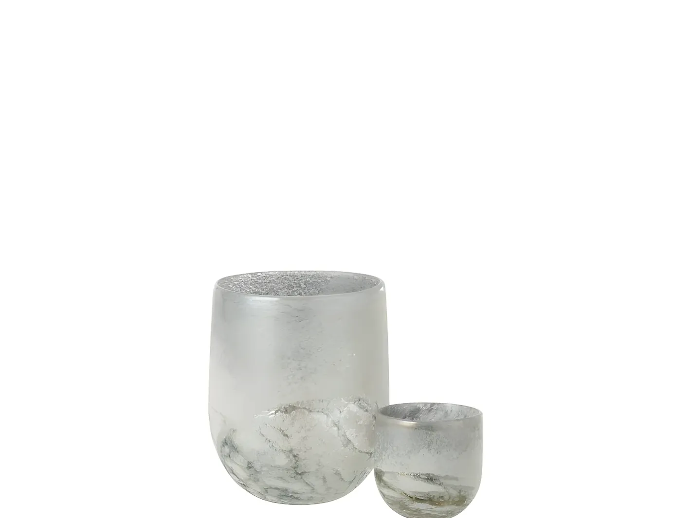 Hot J-Line Portavelas scavo cristal Alt. 22 cm Gris