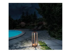 Outlet Poste para Jardín - Poste LED para Fijar al Suelo - Luz Nocturna Cálida 3000K 230V 15W 1590lm Azafrán - Corten Marru00f3n