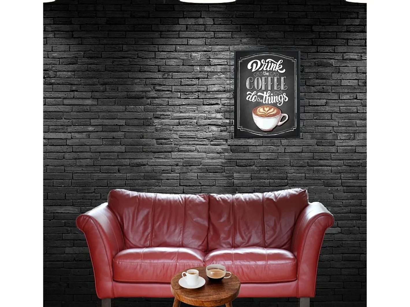 Print decorativo drink the coffe do the things taza 40x30x2,5 cm Transparente Clearance