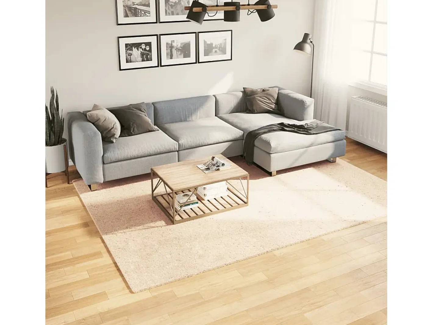 Outlet Garden Furniture Prolenta Premium - Alfombra de pelo corto suave lavable HUARTE 200x280 cm Beige