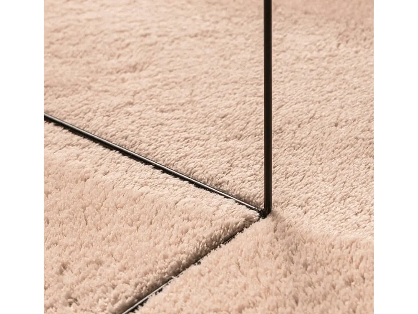 Garden Furniture Prolenta Premium - Alfombra de pelo corto suave lavable HUARTE do 160x160 cm Rosa Clearance