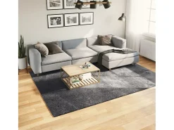 Garden Furniture Alfombra De Salón-Prolenta Premium - Alfombra de pelo corto suave lavable HUARTE antracita 200x280cm Gris antracita