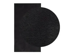Garden Furniture Prolenta Premium - Alfombra de pelo corto suave lavable HUARTE 80x150 cm Negro Discount