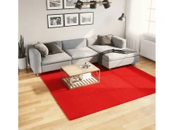 Garden Furniture Alfombra De Salón-Prolenta Premium - Alfombra de pelo corto suave lavable HUARTE 240x240 cm Rojo