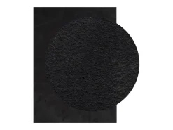 Garden Furniture Prolenta Premium - Alfombra de pelo corto suave lavable HUARTE 120x170 cm Negro New