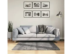 Garden Furniture Prolenta Premium - Alfombra de pelo corto suave lavable HUARTE antracita 120x120cm Gris antracita Discount