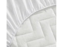 Protector colchón acolchado algodón antialérgico 135x196 cm blanco Best