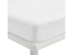 Protector colchón acolchado algodón antialérgico 135x196 cm blanco Best