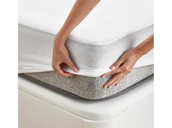 Outlet PIKOLIN Protector colchón cuna impermeable Aloe Vera 60x120cm Blanco
