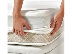 PIKOLIN Ropa De Cama-Protector Colchón Hotel 140x196cm| HOME| Extra suave| 32cm Blanco