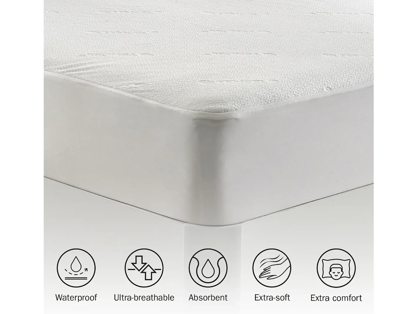 Online PIKOLIN Protector Colchón Hotel 105x196cm| HOME| Extra suave| 32cm Blanco
