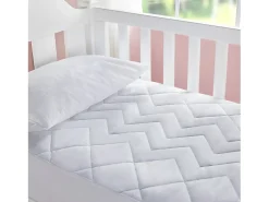 PIKOLIN Ropa De Cama-Protector Cuna Acolchado Antialérgico Impermeable 70x140cm Blanco