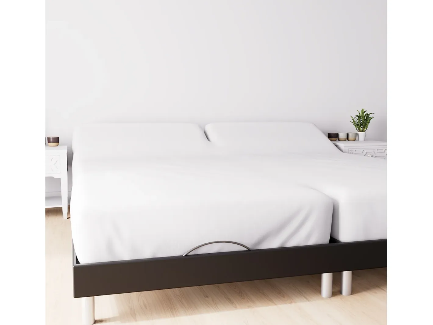 Soleil d'ocre Ropa De Cama-Protector de colchón 90x200 cm en algodón FRANELA en forma de sábana bajera, por Blanco