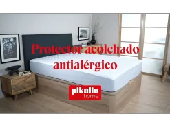 PIKOLIN Ropa De Cama-Protector de colchón 150x196cm| HOME| 100% Algodón| Hasta 32cm Blanco