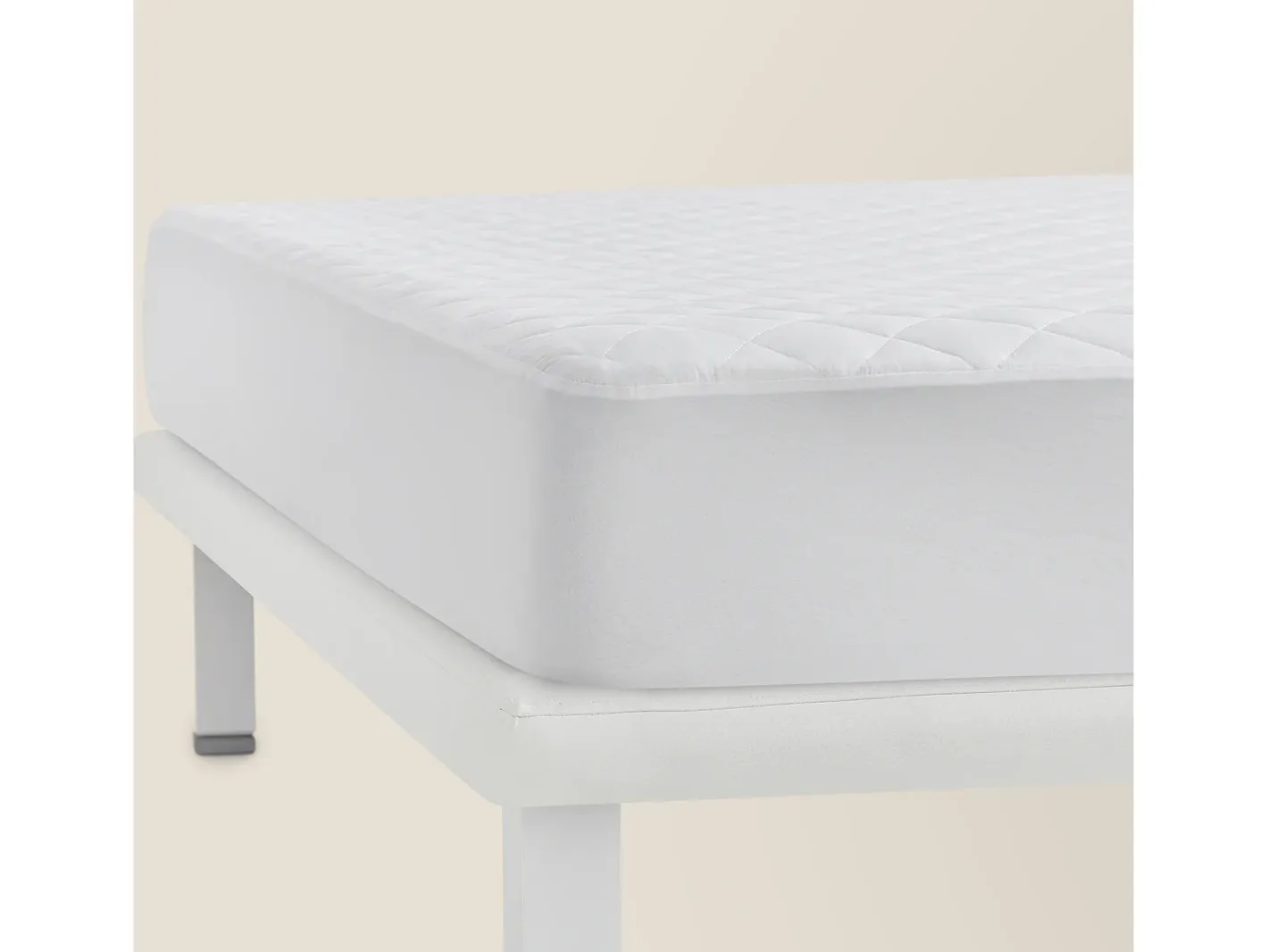 PIKOLIN Ropa De Cama-Protector de colchón 135x196cm| HOME| Aloe Vera| Hasta 32cm Blanco