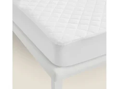 PIKOLIN Ropa De Cama-Protector de colchón 135x196cm| HOME| Aloe Vera| Hasta 32cm Blanco