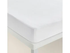 PIKOLIN Ropa De Cama-Protector de colchón 105x196cm| HOME| Algodón Rizo| 32cm Blanco