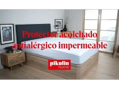PIKOLIN Protector de colchón 200x196cm| HOME| Impermeable| Hasta 32cm Blanco Outlet