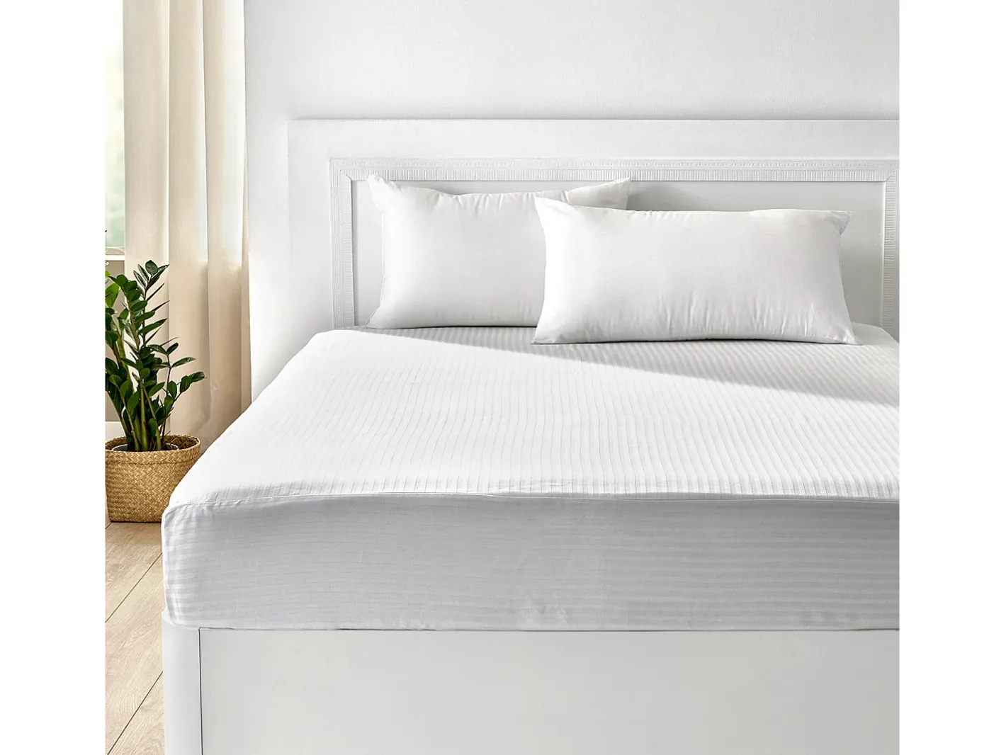 Pikolin Home Ropa De Cama-Protector de colchón 180x196cm| | 100% Algodón| Hasta 32cm