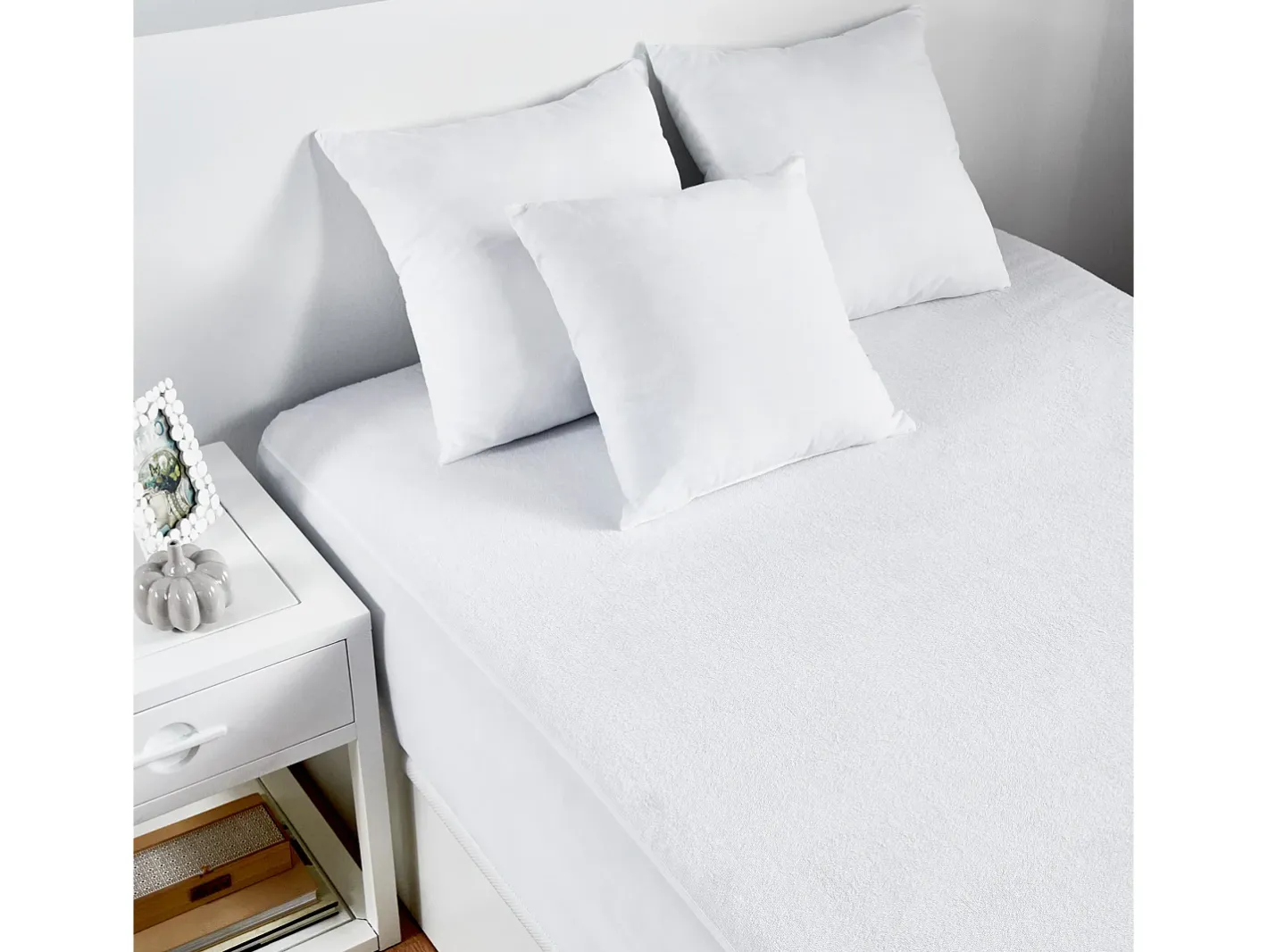 Sale PIKOLIN Protector de colchón 180x196cm| HOME| Algodón Rizo| 32cm Blanco