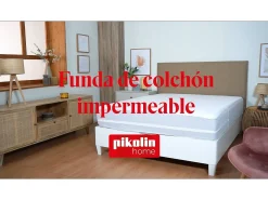 PIKOLIN Protector de colchón 180x196cm| HOME| Hasta 34cm| Impermeable Blanco New