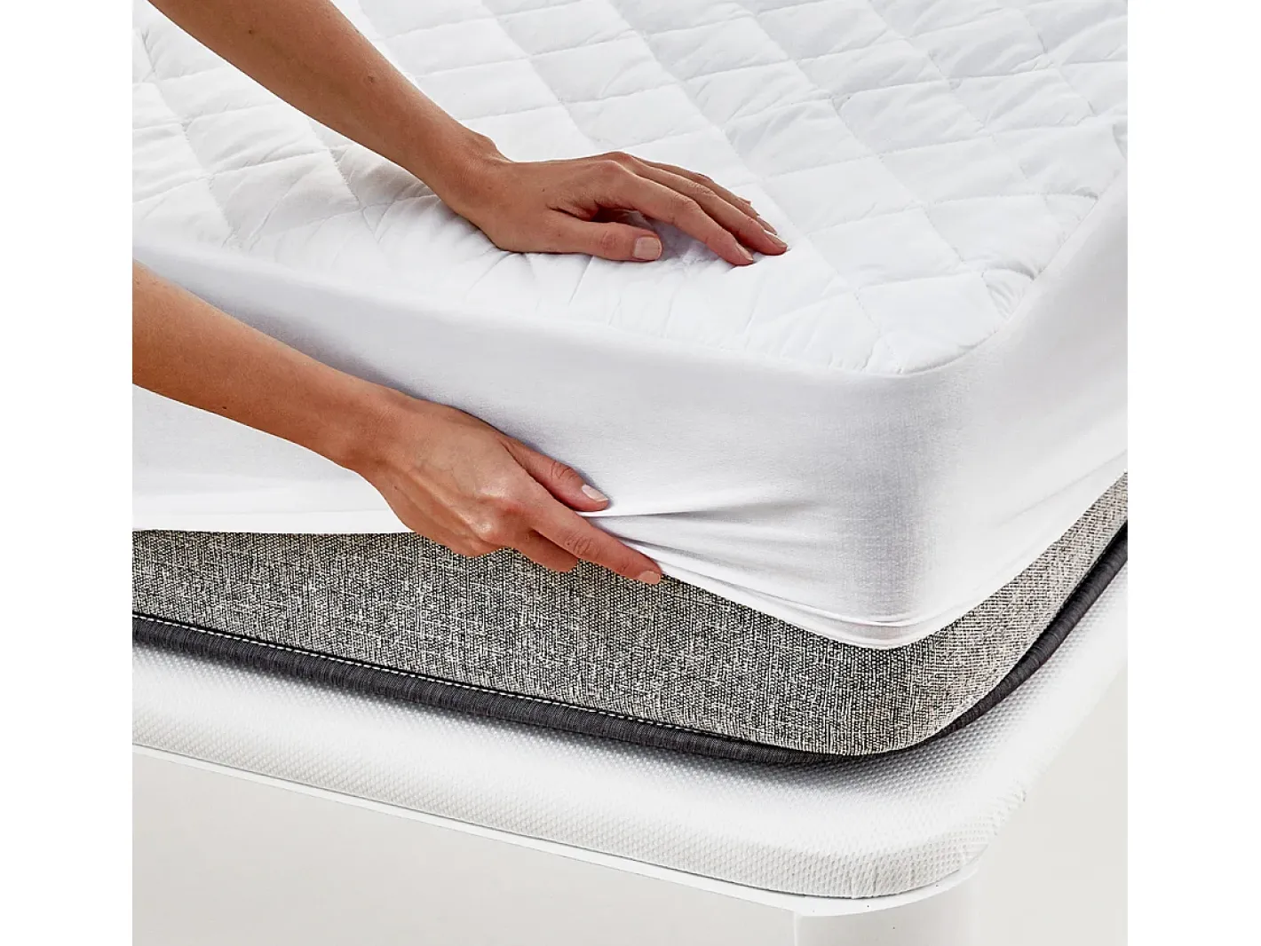 PIKOLIN Protector de colchón 90x196cm| HOME| Aloe Vera| Hasta 32cm Blanco Best