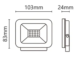 Hot Proyector LED 9-30 V CA/CC 10 W 850 lm 4000 K Multicolor