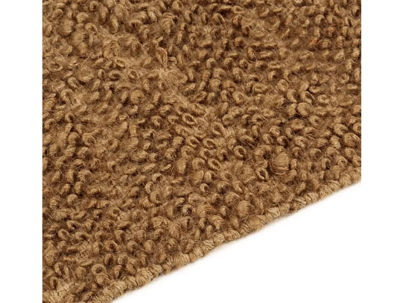 Garden Furniture Qarlan Alfombra de nudo hecha a mano yute y algodón 80x160 cm Marru00f3n Online