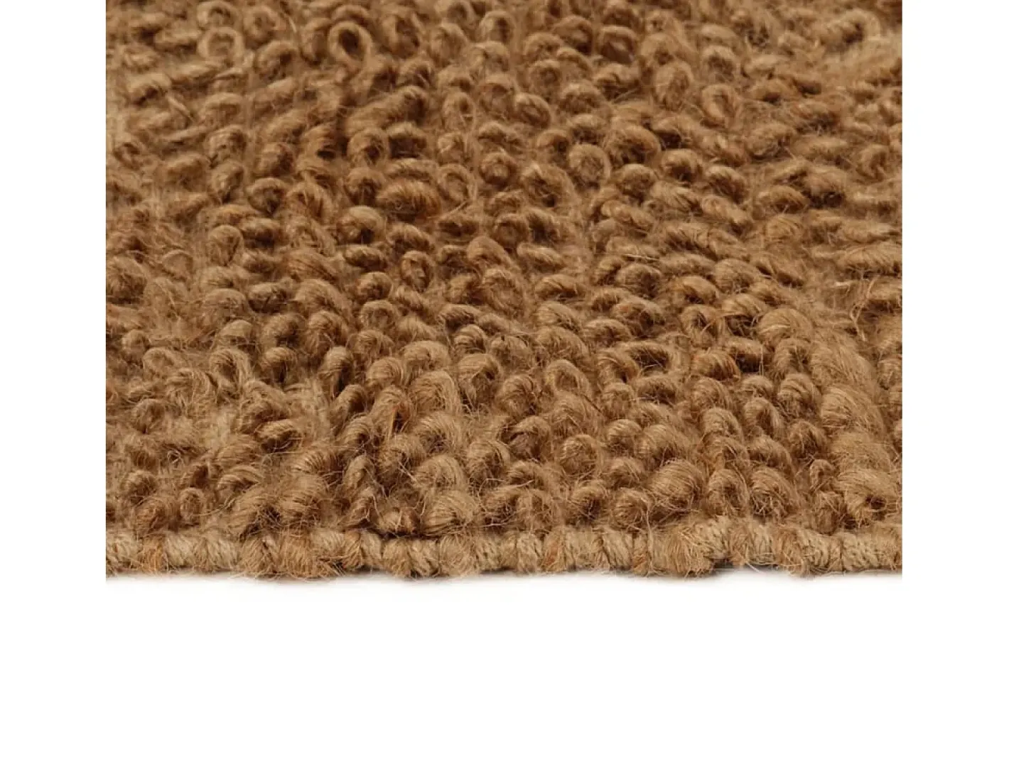 Garden Furniture Qarlan Alfombra de nudo hecha a mano yute y algodón 80x160 cm Marru00f3n Online