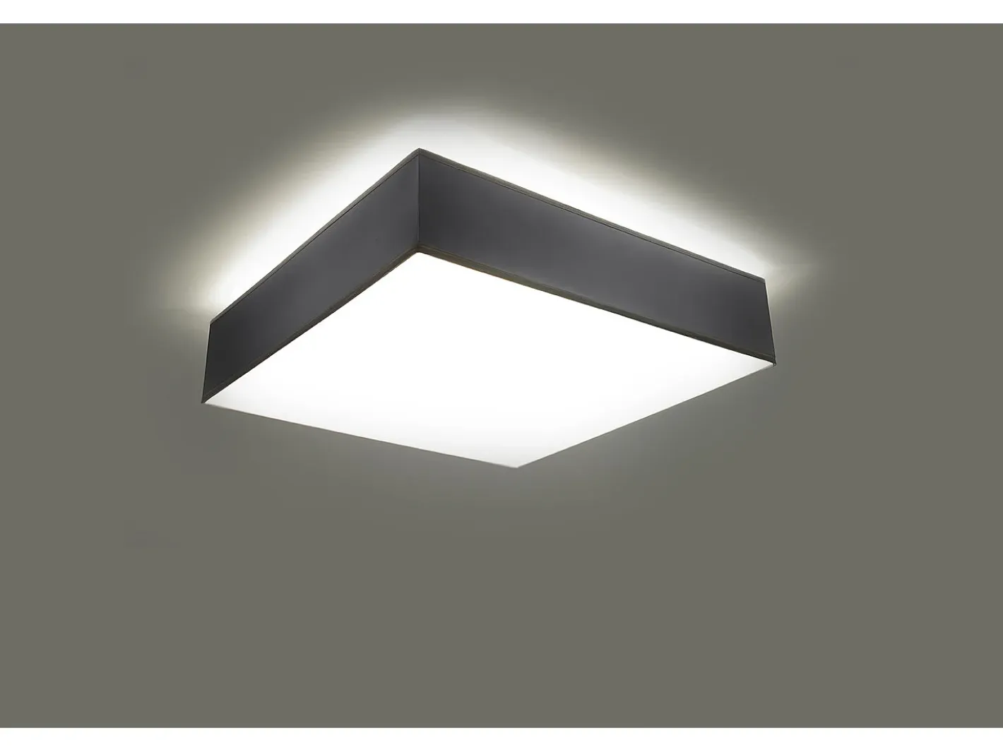 Sollux Lighting Plafón-Quadrato Incasso Grigio Chiaro 25cm E27 Empotrado Cuadrado Claro 25cm E27 Gris