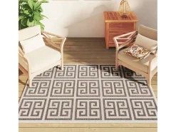 Garden Furniture Alfombra De Salón-Ralph Alfombra interior exterior antideslizante pelo corto 120x180 cm Marru00f3n