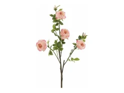 J-Line Rama de 4 s con hojas de tela 30x30x86 cm Rosa New