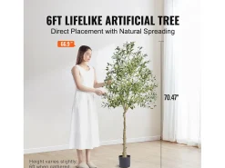 Planta Artificial-Árbol Artificial SucceBuy 179 cm, Planta Artificial PE, para Casa Oficina Centros Comerciales Interior Exterior Verde