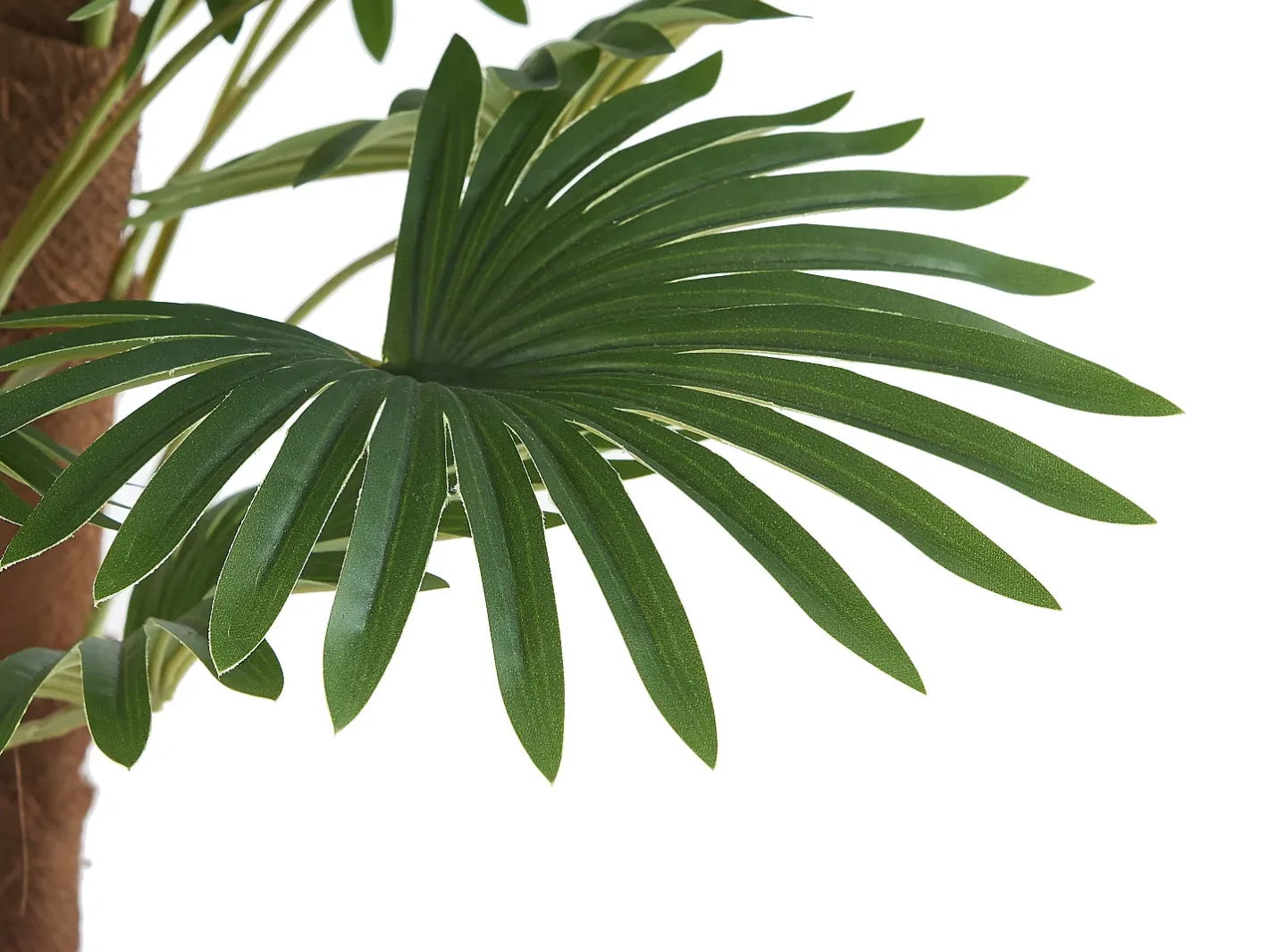 OZAIA Planta Artificial-Árbol artificial tipo palmera con tronco natural RHAPIS Verde