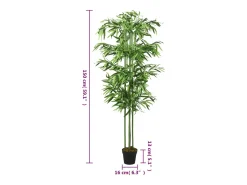 Sale Árbol de bambú artificial con 576 hojas 150 cm ES996933 Verde