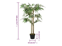 New Árbol de bambú artificial con 760 hojas 120 cm ES115361 Verde